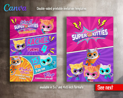 SuperKitties  customizable invitation template | Share or Print |  | MW561