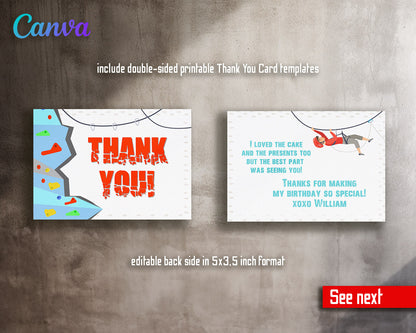 Rock Climbing  customizable invitation template | Share or Print |  | GF398