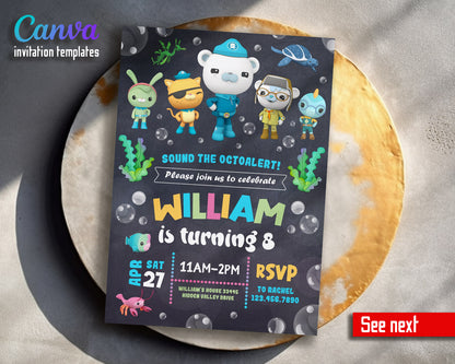 Octonauts  customizable invitation template | Share or Print |  | IS525