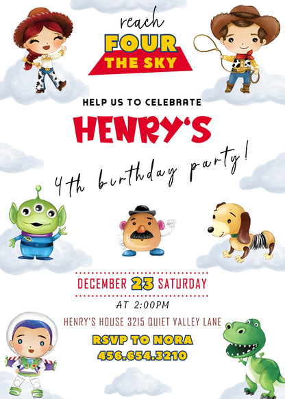 Toy Story Woody  customizable invitation template | Share or Print |  | JQ260