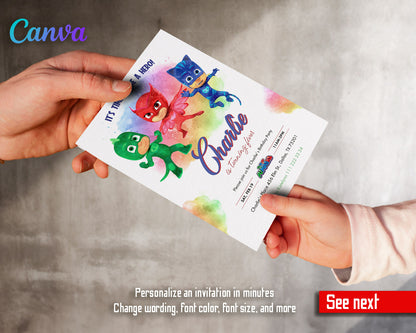 PJ Masks customizable invitation template | Share or Print | | GP238