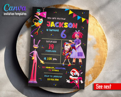 The Amazing Digital Circus customizable invitation template | Share or Print |  | NU330