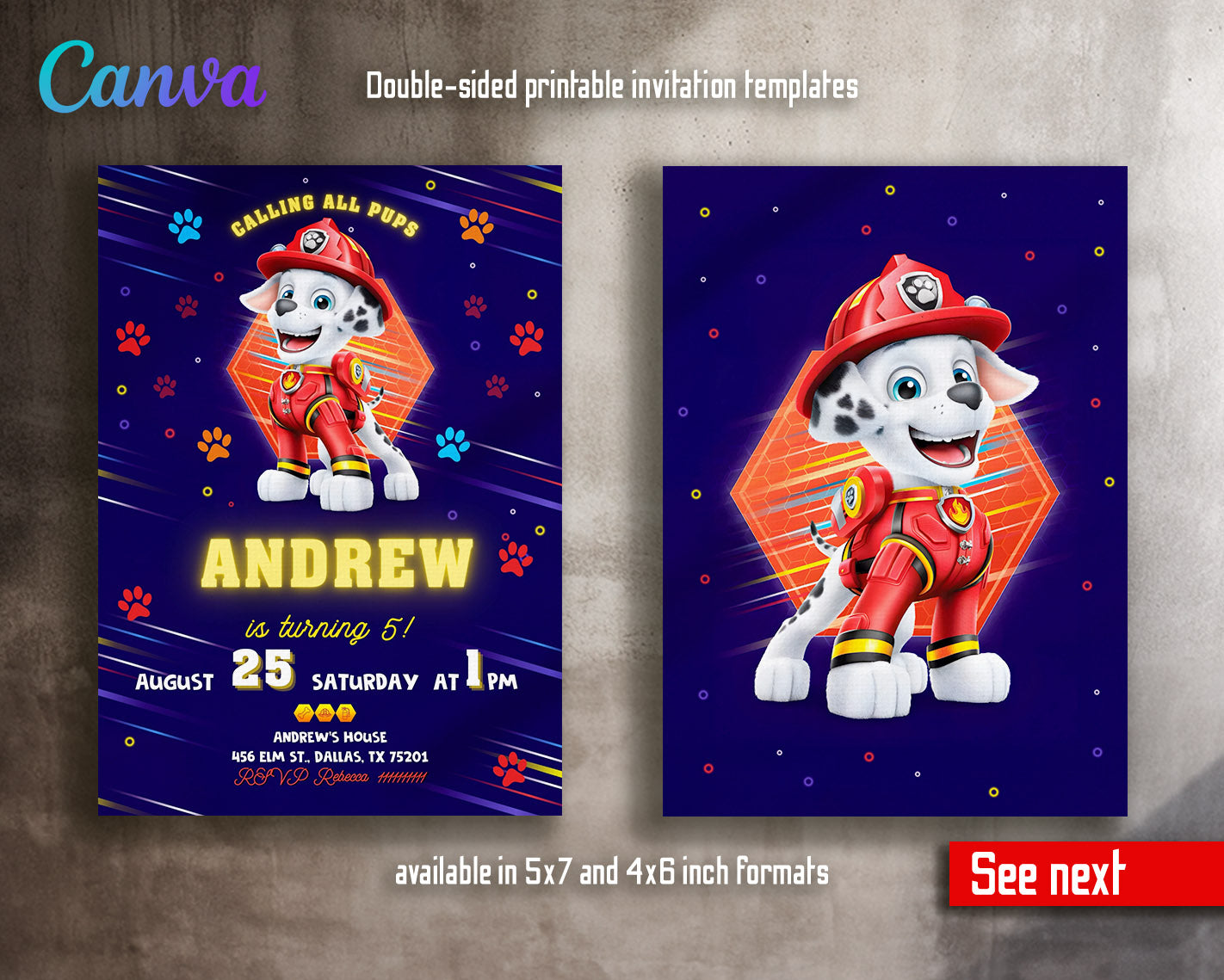 PAW Patrol customizable invitation template | Share or Print | | KQ673