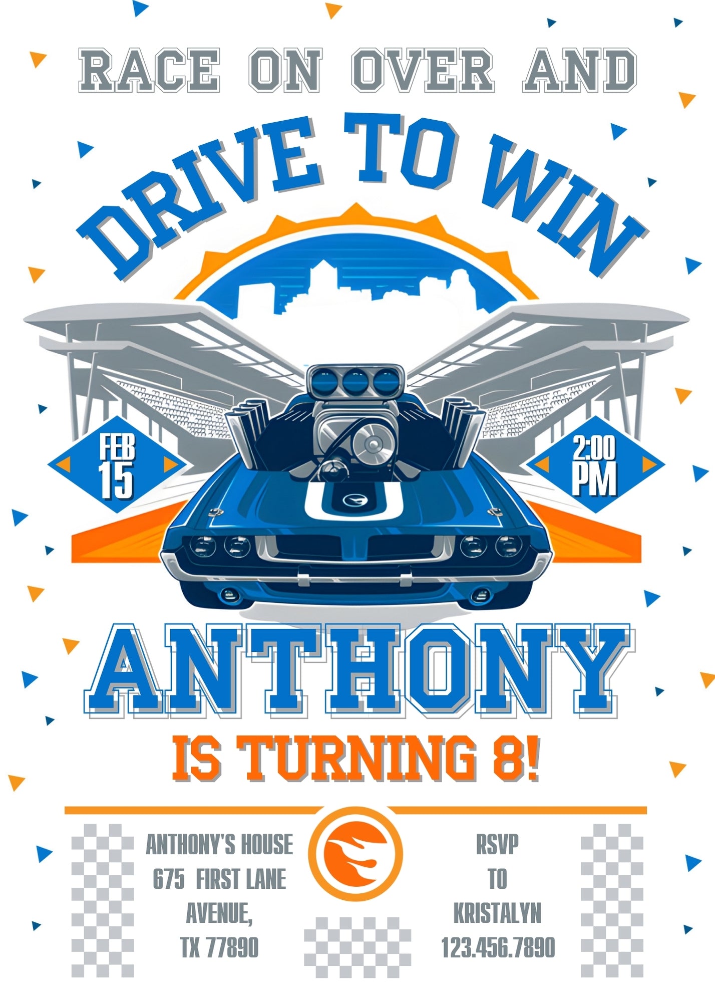 Hot Wheels Racing  customizable invitation template | Share or Print | boy | JT716