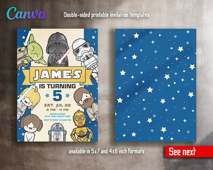 Star Wars Darth Vader  customizable invitation template | Share or Print | boy | RX644