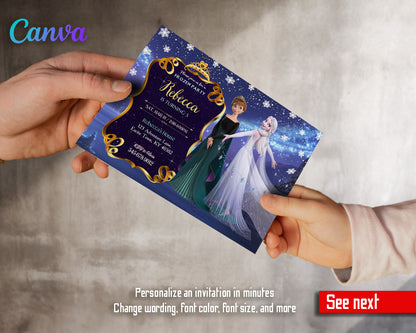 Frozen Elsa  customizable invitation template | Share or Print | girl | LO546