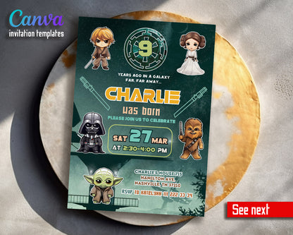 Star Wars Darth Vader  customizable invitation template | Share or Print | boy | GT625