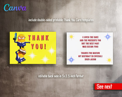 Despicable Me Minions  customizable invitation template | Share or Print |  | CM928