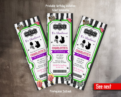 Beetlejuice Halloween customizable invitation template | Share or Print |  | DQ795