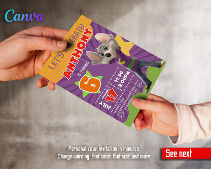 Chuck E. Cheese customizable invitation template | Share or Print |  | EU285