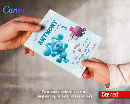 Blue's Clues Puppy customizable invitation template | Share or Print |  | HW653