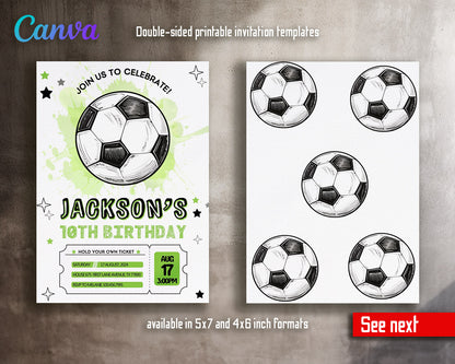 Soccer Champion League FC customizable invitation template | Share or Print | boy | TU881