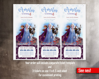 Frozen Elsa customizable invitation template | Share or Print | girl | MD231