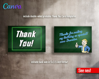 Fallout Pipboy customizable invitation template | Share or Print |  | UR428