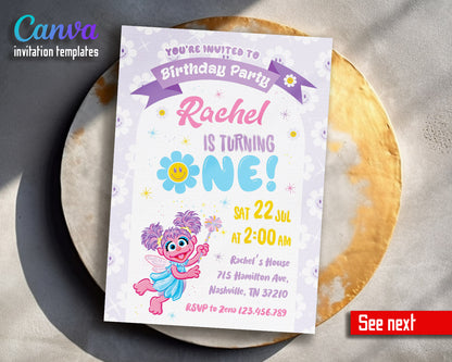 Sesame Street Abby Cadabby customizable invitation template | Share or Print | girl | ML160