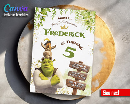 Shrek customizable invitation template | Share or Print |  | JW652