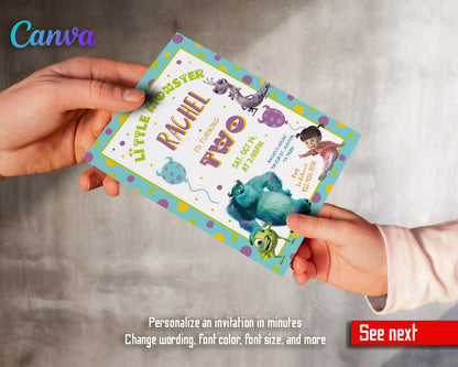 Monsters, Inc.  customizable invitation template | Share or Print |  | YW637