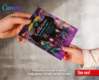 Descendants Disney  customizable invitation template | Share or Print |  | HF573