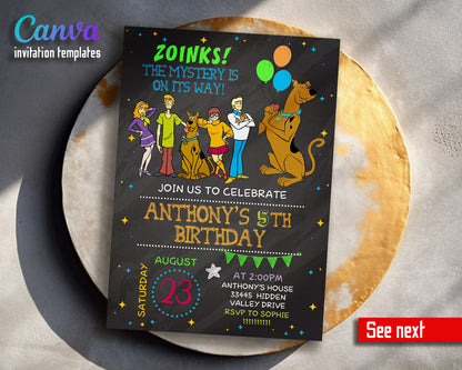 Scooby-Doo  customizable invitation template | Share or Print |  | TO021