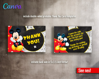 Mickey Mouse 1st Birthday customizable invitation template | Share or Print |  | GP723