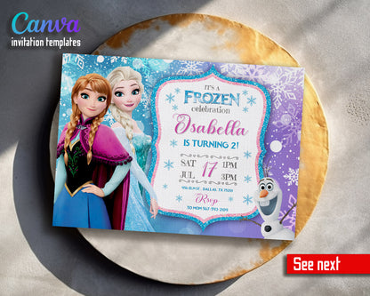 Frozen Elsa  customizable invitation template | Share or Print | girl | RD152