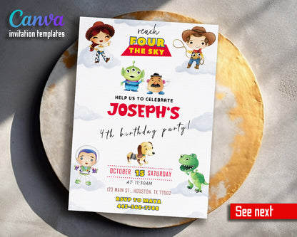 Toy Story Woody  customizable invitation template | Share or Print |  | OW225