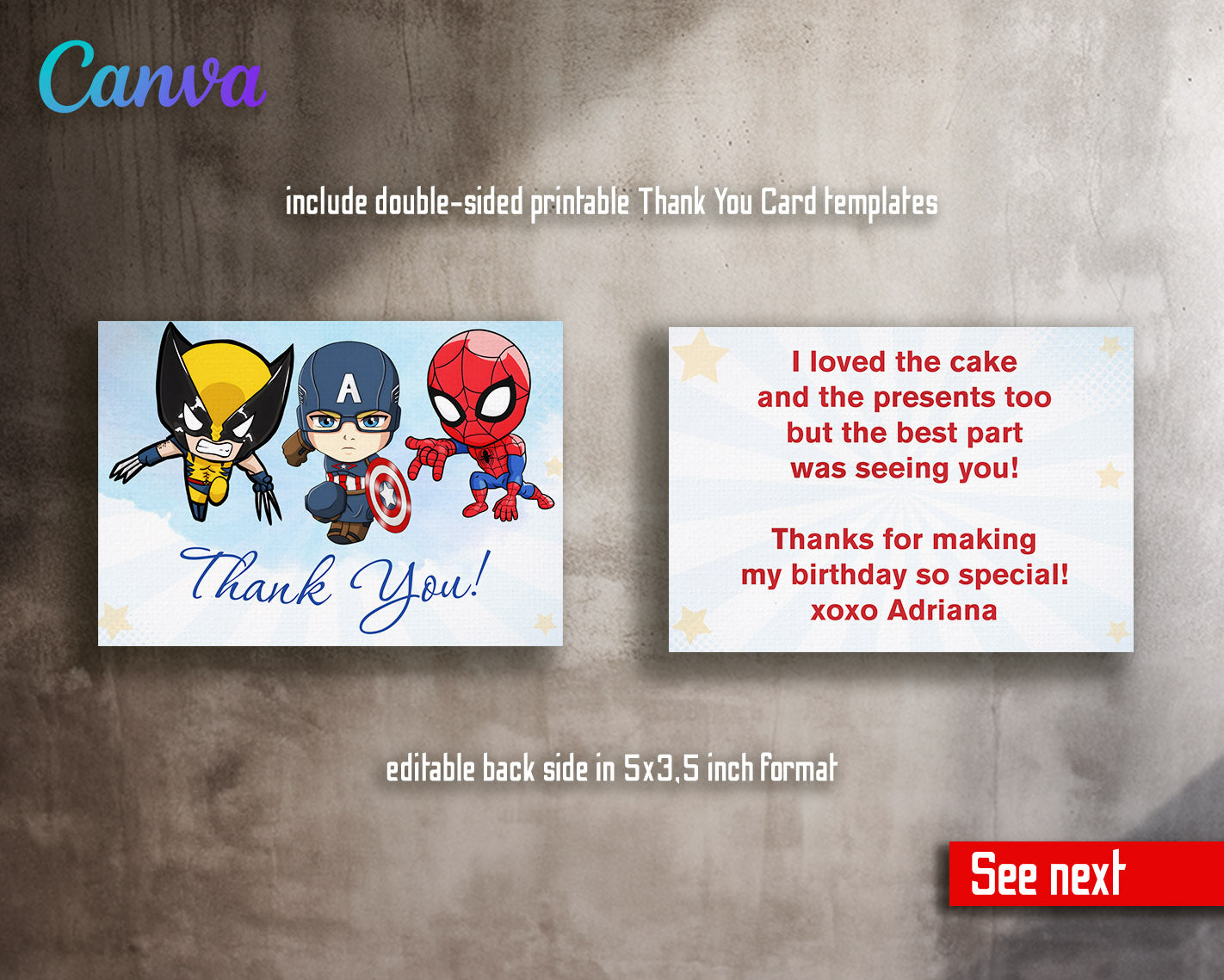 Avengers Marvel Superhero  customizable invitation template | Share or Print | boy | OL555