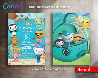 Octonauts customizable invitation template | Share or Print |  | ML016