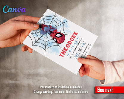 Spidey and His Amazing Friends customizable invitation template | Share or Print | boy | EW609