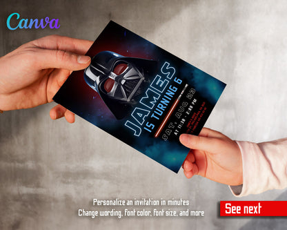 Star Wars Darth Vader  customizable invitation template | Share or Print | boy | MC101