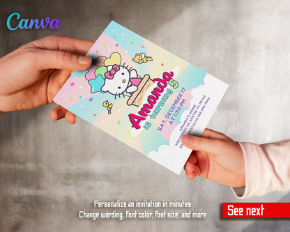 Hello Kitty Sanrio customizable invitation template | Share or Print | | BW762