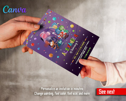 Inside Out 2 customizable invitation template | Share or Print |  | YN285