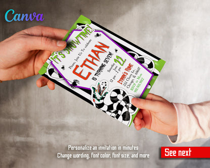 Beetlejuice Halloween customizable invitation template | Share or Print |  | QI673