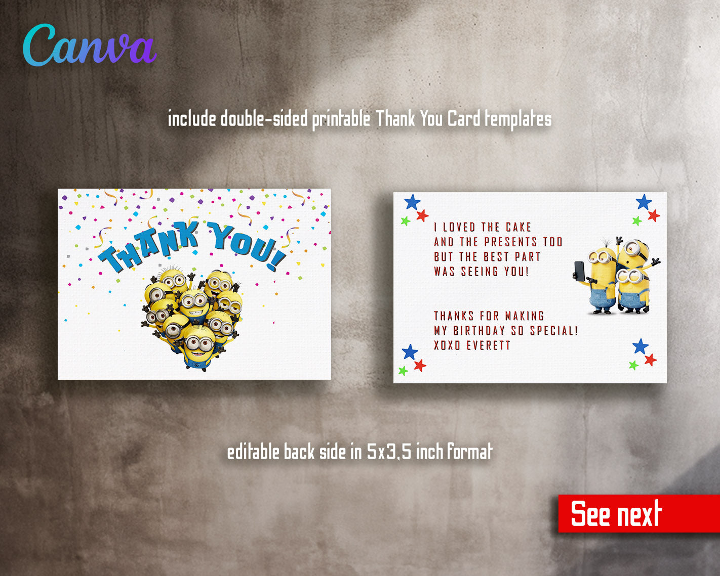 Minions Despicable Me customizable invitation template | Share or Print | | OI972