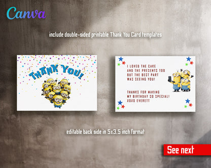 Minions Despicable Me customizable invitation template | Share or Print | | OI972