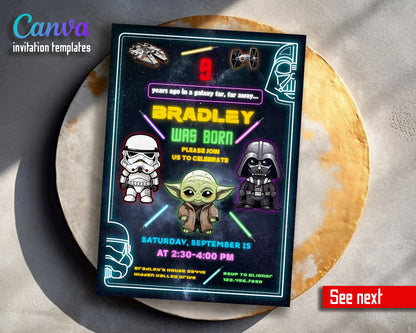 Star Wars Darth Vader  customizable invitation template | Share or Print | boy | NV592