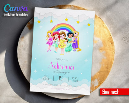 Disney Princess  customizable invitation template | Share or Print | girl | ND861