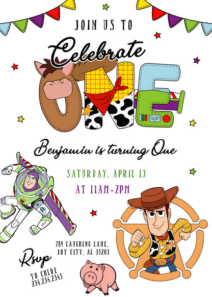 Toy Story Woody customizable invitation template | Share or Print |  | RO242