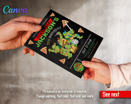 Teenage Mutant Ninja Turtles  customizable invitation template | Share or Print | boy | PT893