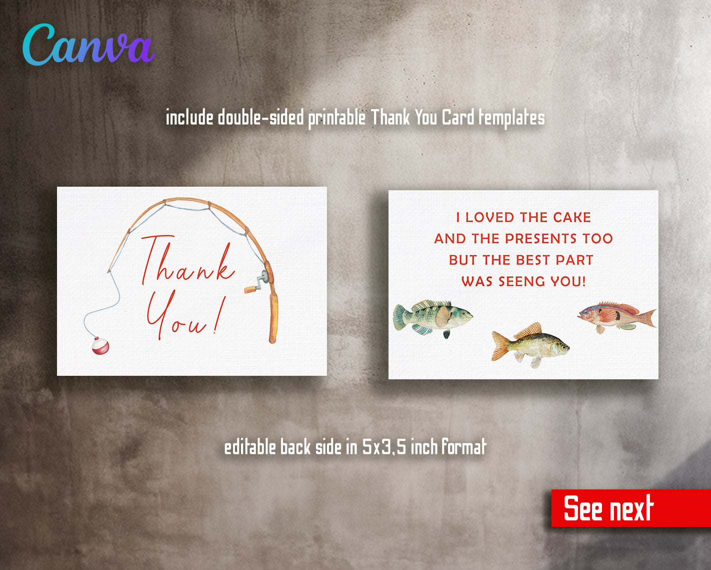 Fishing O-Fish-Ally customizable invitation template | Share or Print |  | JT052