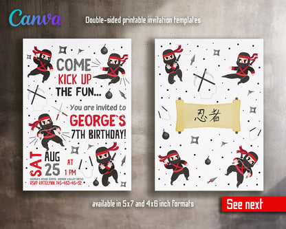 Ninja Kidz TV customizable invitation template | Share or Print |  | VI904