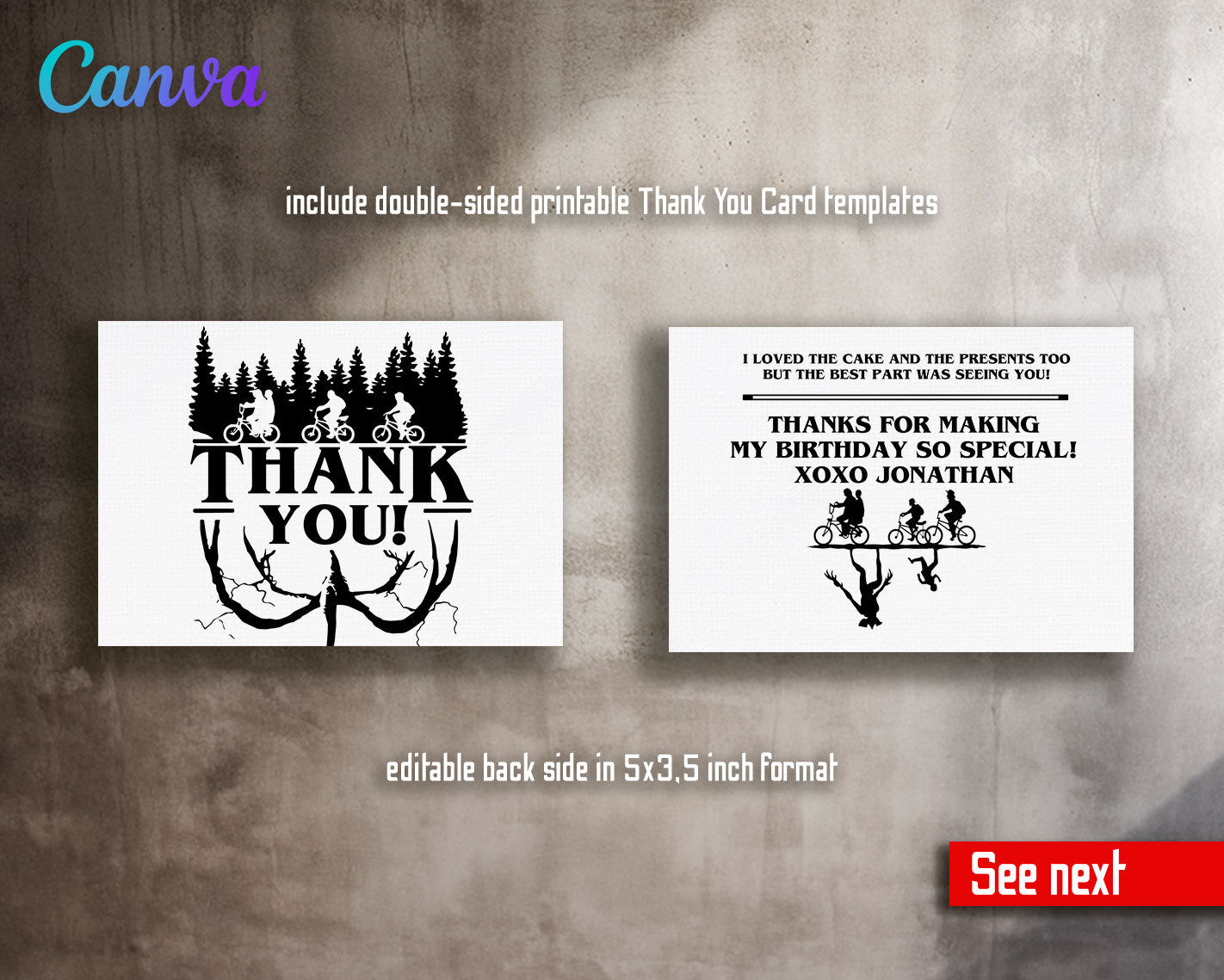 Stranger Things customizable invitation template | Share or Print |  | VB958