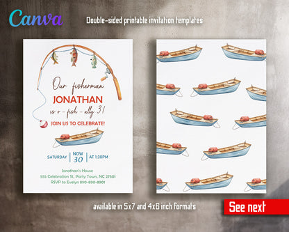 Fishing O-Fish-Ally customizable invitation template | Share or Print |  | JT052