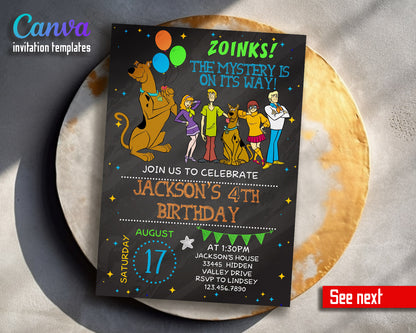 Scooby-Doo customizable invitation template | Share or Print |  | BZ861