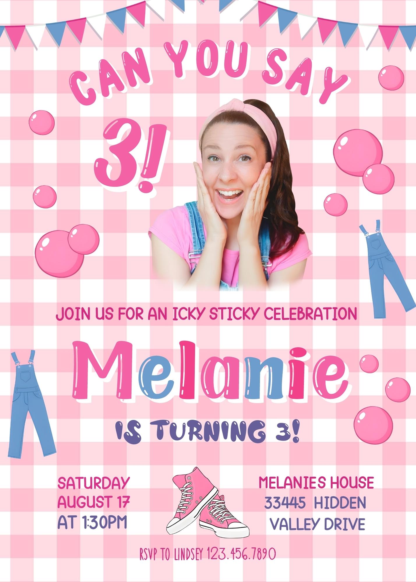 Ms. Rachel  customizable invitation template | Share or Print |  | SX510