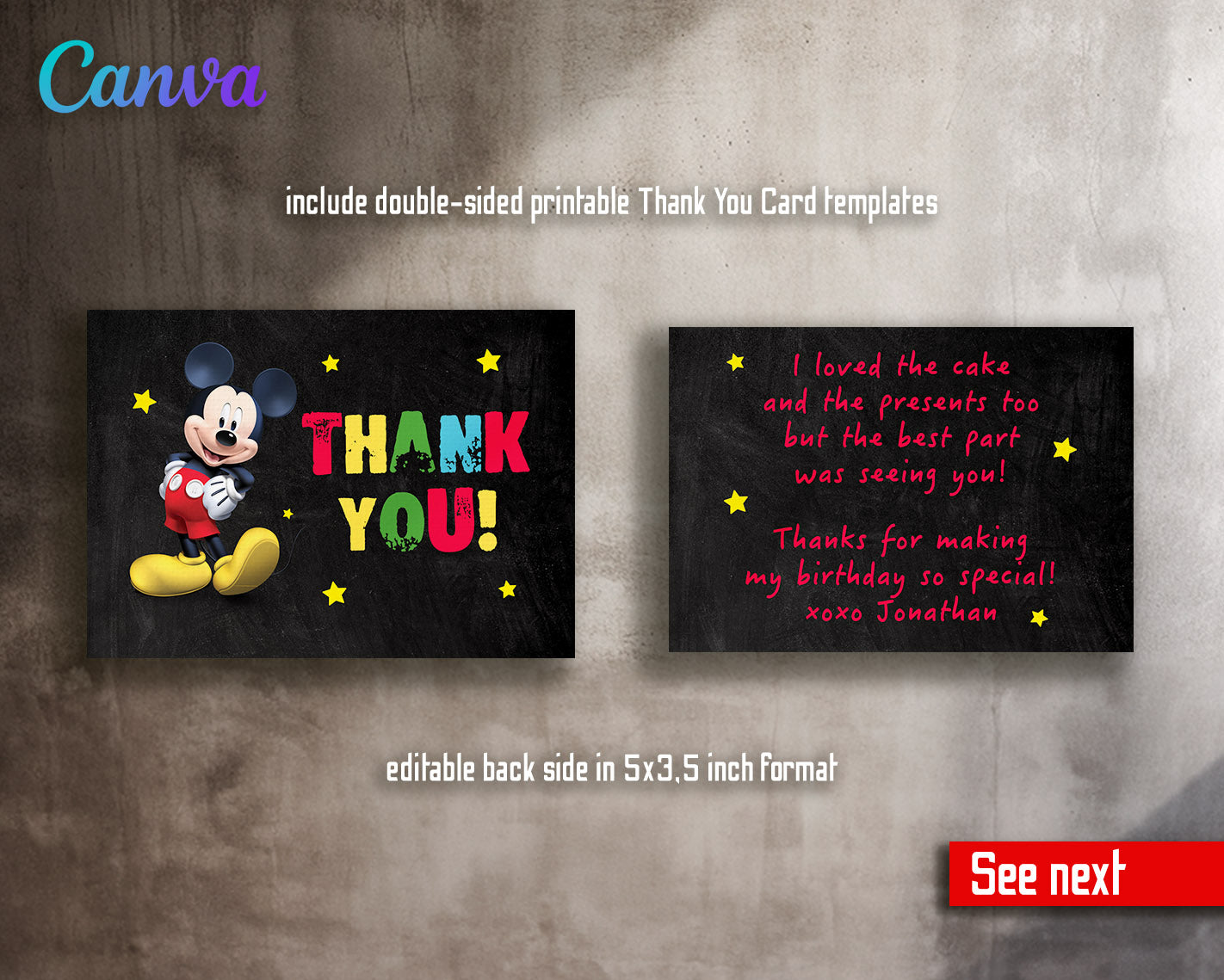 Mickey Mouse and Friends customizable invitation template | Share or Print |  | RK545