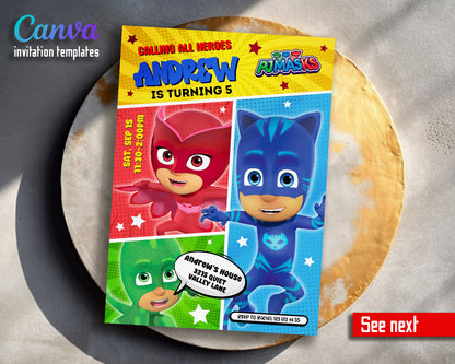 PJ Masks customizable invitation template | Share or Print | | NH864