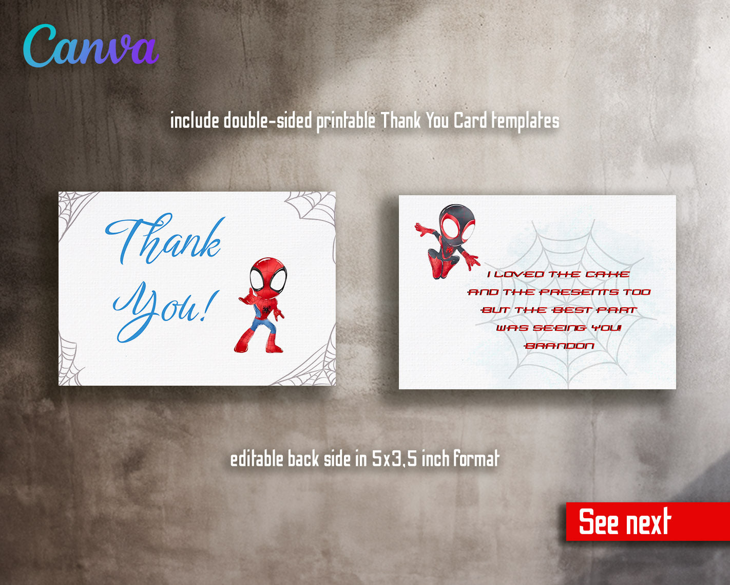 Spidey and His Amazing Friends customizable invitation template | Share or Print | boy | DU804