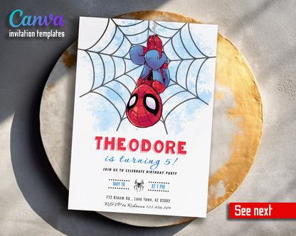 Spidey and His Amazing Friends customizable invitation template | Share or Print | boy | EW609