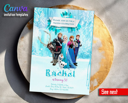 Frozen Elsa  customizable invitation template | Share or Print | girl | UM385